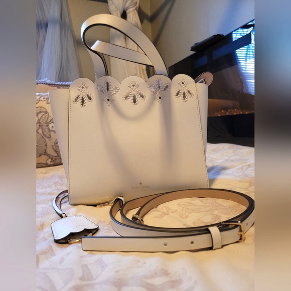 NWOT Kate Spade MINA Bag Leather White - Picture 2 of 10